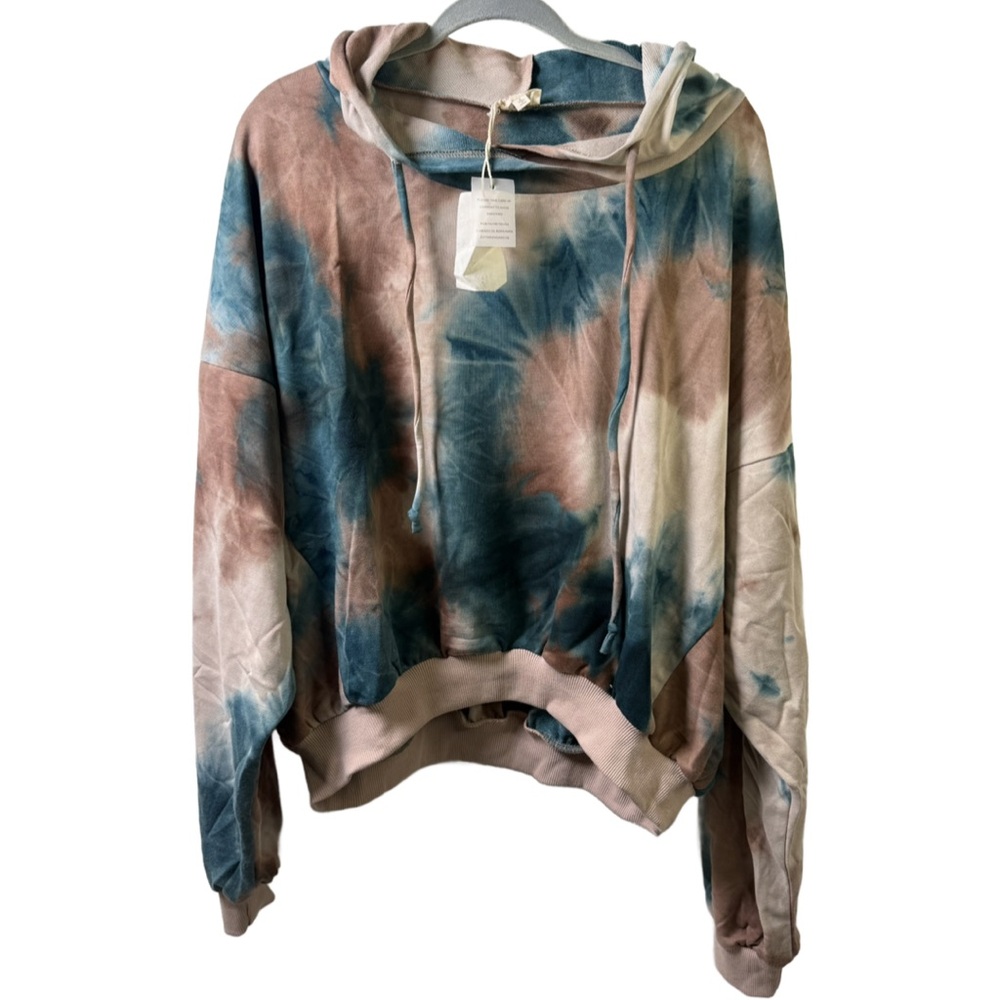Hem & Thread Multicolor Tie-Dye Hoodie